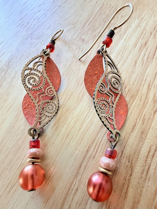 Jewelry - Adajio Copper Toned Filigree Design Earrings